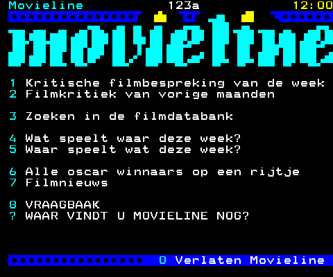 De allereerste opzet van Movieline.